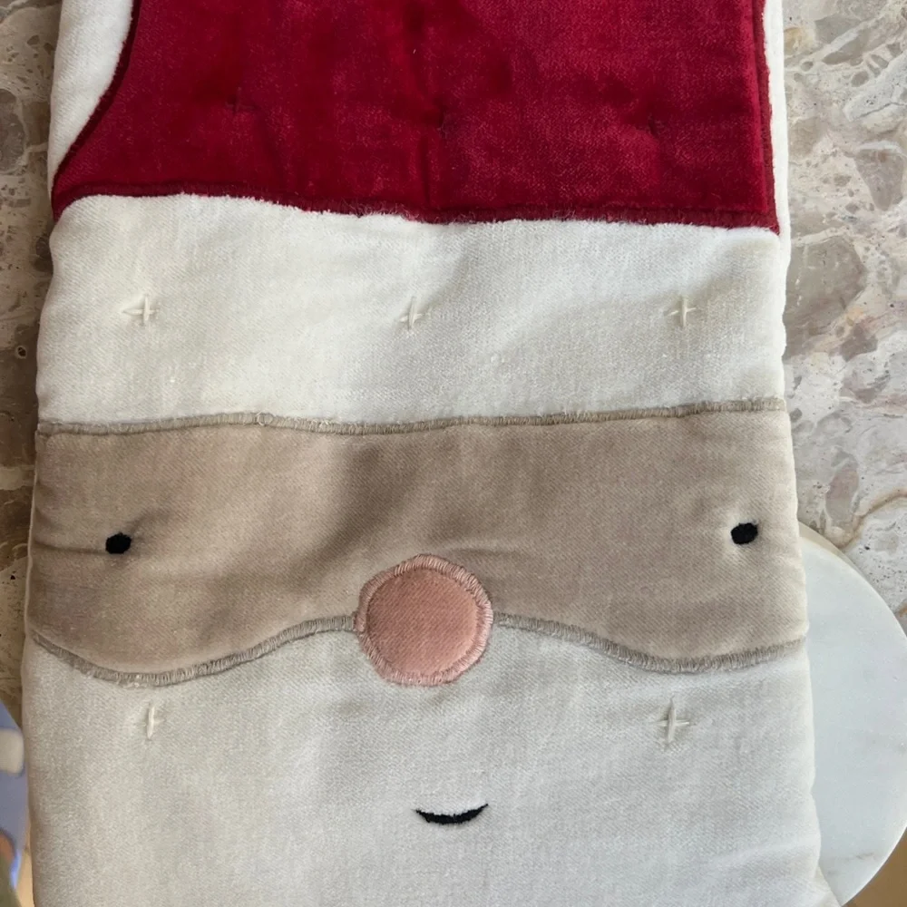 Crate&kids Wonderland Velvet Light Santa Kids Christmas Stocking